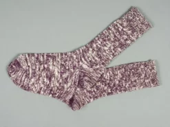 ROTOTO Low Gauge Slub Crew Socks Burgundy 12 ROTOTO Low Gauge Slub Crew Socks Burgundy