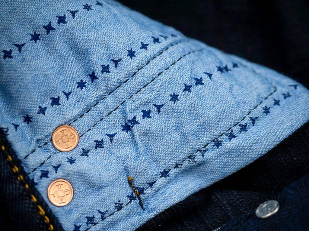 Samurai Jeans S520XX18oz-SB "Arakage" Indigo X Black 18oz Regular Tapered Jeans 26 Samurai Jeans S520XX18oz-SB "Arakage" Indigo X Black 18oz Regular Tapered Jeans