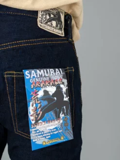 Samurai Jeans S520XX18oz-SB "Arakage" Indigo X Black 18oz Regular Tapered Jeans 44 Samurai Jeans S520XX18oz-SB