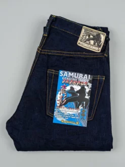 Samurai Jeans S520XX18oz-SB "Arakage" Indigo X Black 18oz Regular Tapered Jeans 48 Samurai Jeans S520XX18oz-SB
