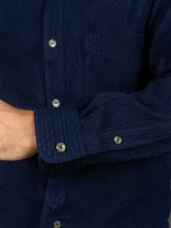 Samurai Jeans SJBD21-SK BD Hidden Sashiko Indigo Pure Shirt