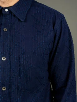 Samurai Jeans SJBD21-SK BD Hidden Sashiko Indigo Pure Shirt