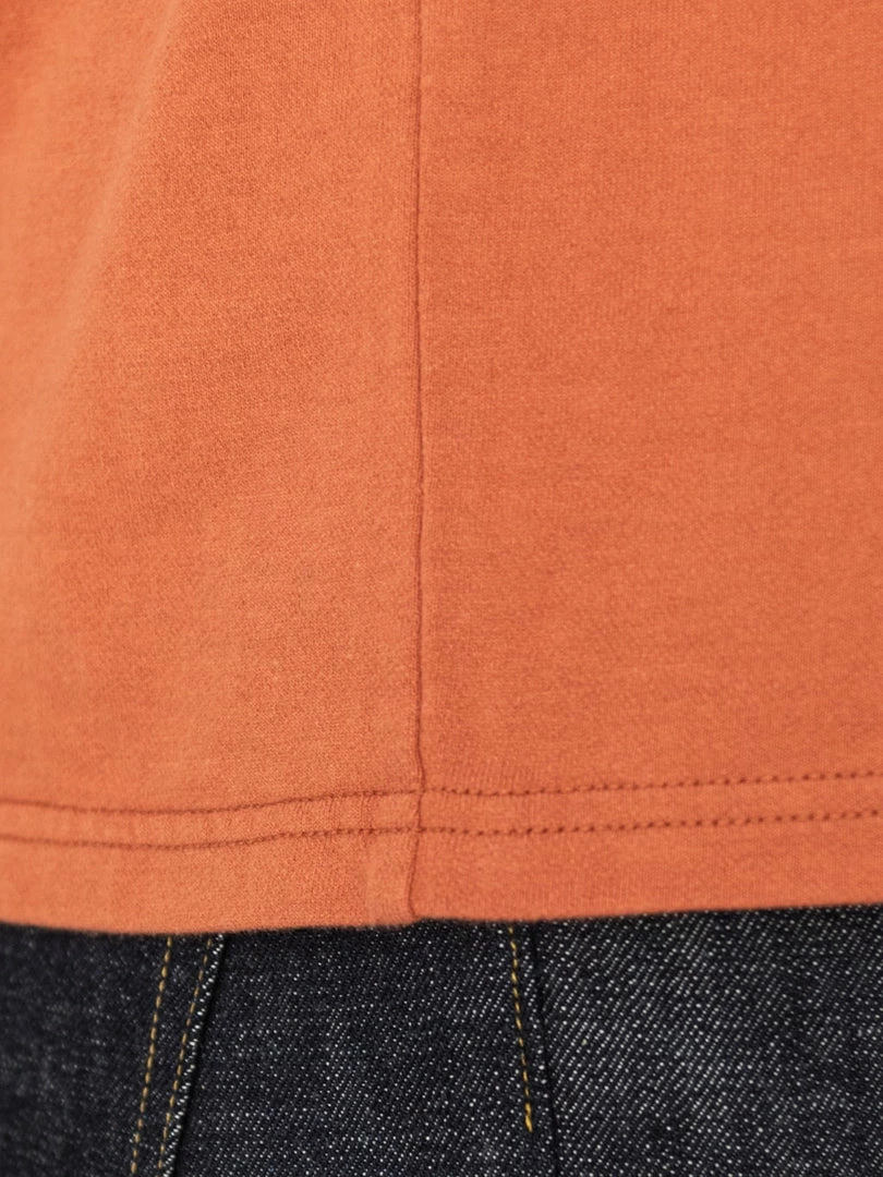 Samurai Jeans SJST22-RIM Loopwheel Ripened Cotton Solid Tee Orange Red NEW ARRIVALS 8 Samurai Jeans SJST22-RIM Loopwheel Ripened Cotton Solid Tee Orange Red NEW ARRIVALS