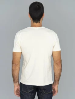 NEW ARRIVALS Samurai Jeans SJST22-RIM Loopwheel Ripened Cotton Solid Tee Ivory