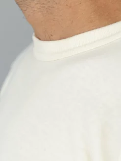 NEW ARRIVALS Samurai Jeans SJST22-RIM Loopwheel Ripened Cotton Solid Tee Ivory 18 NEW ARRIVALS Samurai Jeans SJST22-RIM Loopwheel Ripened Cotton Solid Tee Ivory