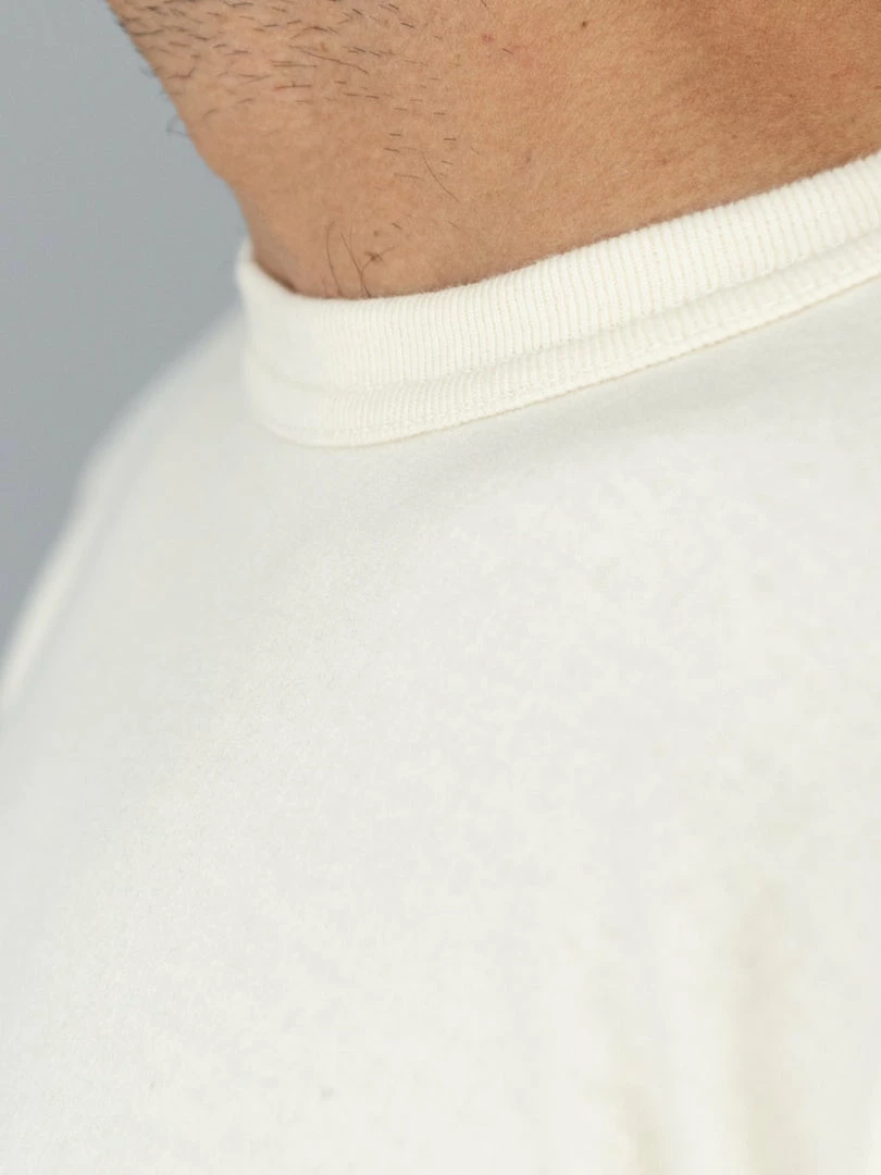 NEW ARRIVALS Samurai Jeans SJST22-RIM Loopwheel Ripened Cotton Solid Tee Ivory 6 NEW ARRIVALS Samurai Jeans SJST22-RIM Loopwheel Ripened Cotton Solid Tee Ivory