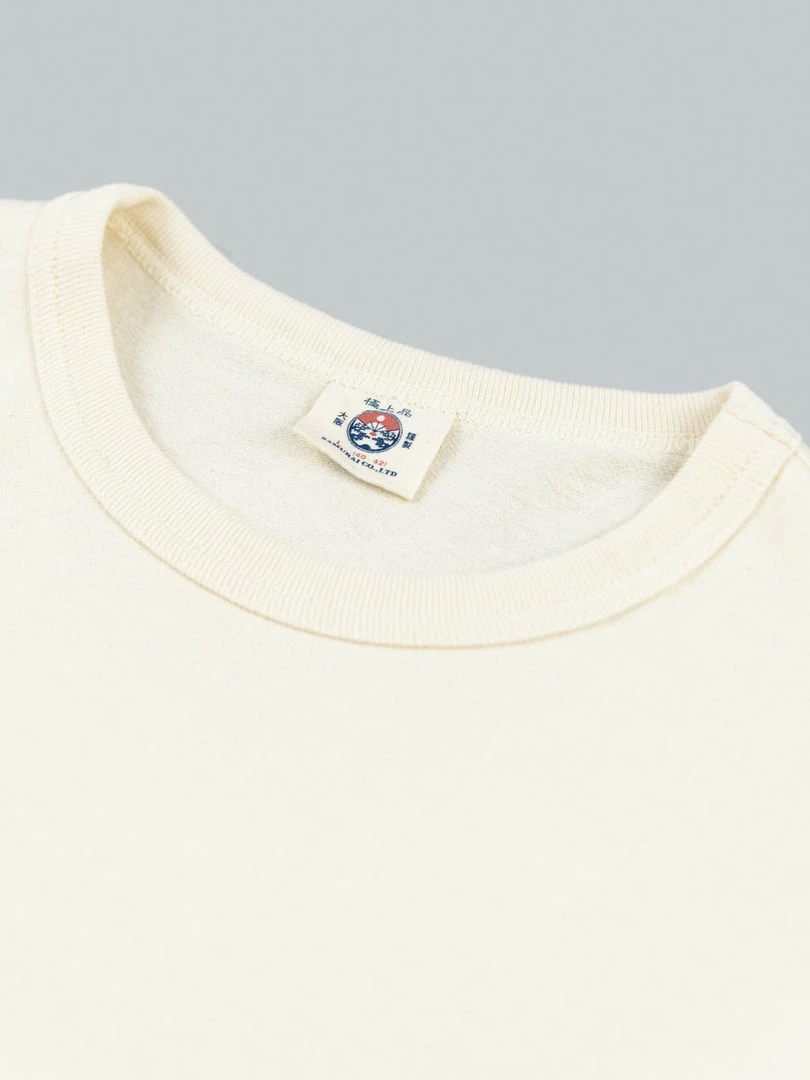 NEW ARRIVALS Samurai Jeans SJST22-RIM Loopwheel Ripened Cotton Solid Tee Ivory 11 NEW ARRIVALS Samurai Jeans SJST22-RIM Loopwheel Ripened Cotton Solid Tee Ivory