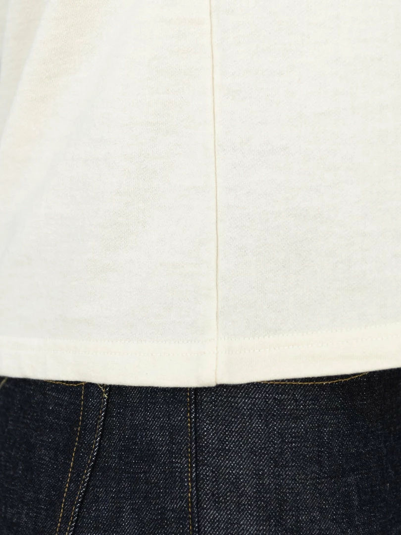 NEW ARRIVALS Samurai Jeans SJST22-RIM Loopwheel Ripened Cotton Solid Tee Ivory 7 NEW ARRIVALS Samurai Jeans SJST22-RIM Loopwheel Ripened Cotton Solid Tee Ivory