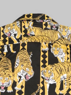 NEW ARRIVALS Samurai Jeans SSA22-HT One Hundred Tiger Shirt Black 42 NEW ARRIVALS Samurai Jeans SSA22-HT One Hundred Tiger Shirt Black