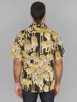 NEW ARRIVALS Samurai Jeans SSA22-HT One Hundred Tiger Shirt Black 26 NEW ARRIVALS Samurai Jeans SSA22-HT One Hundred Tiger Shirt Black