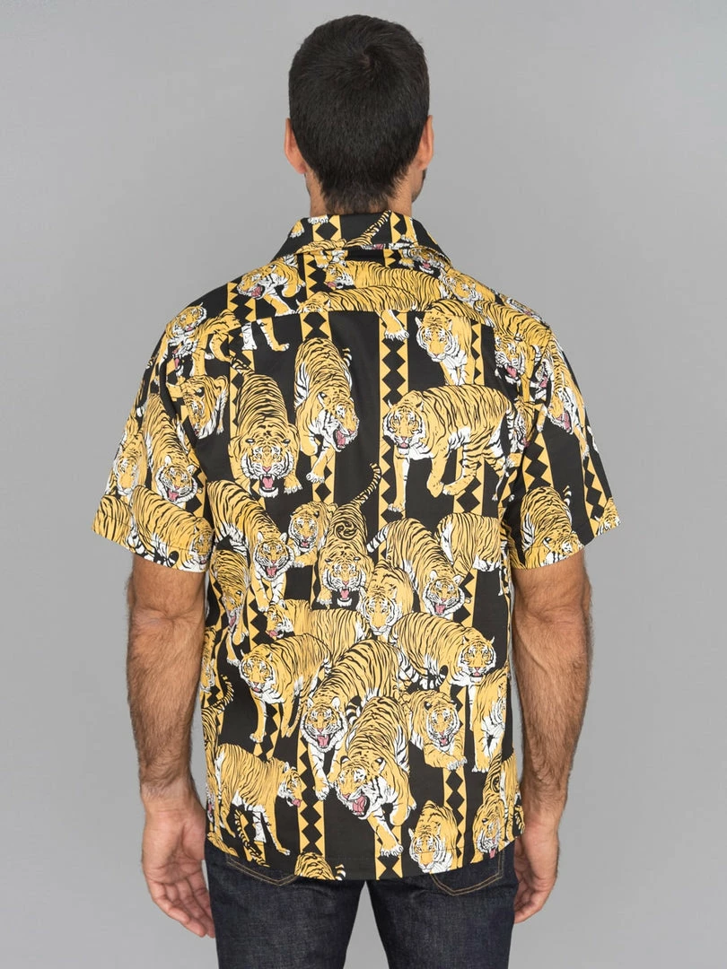 NEW ARRIVALS Samurai Jeans SSA22-HT One Hundred Tiger Shirt Black 5 NEW ARRIVALS Samurai Jeans SSA22-HT One Hundred Tiger Shirt Black