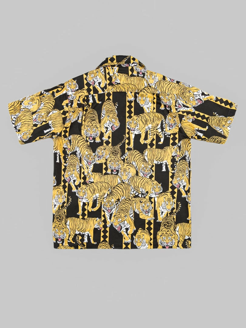 NEW ARRIVALS Samurai Jeans SSA22-HT One Hundred Tiger Shirt Black 11 NEW ARRIVALS Samurai Jeans SSA22-HT One Hundred Tiger Shirt Black