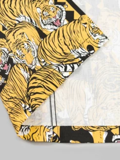 NEW ARRIVALS Samurai Jeans SSA22-HT One Hundred Tiger Shirt Black 44 NEW ARRIVALS Samurai Jeans SSA22-HT One Hundred Tiger Shirt Black