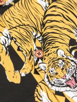 NEW ARRIVALS Samurai Jeans SSA22-HT One Hundred Tiger Shirt Black 39 NEW ARRIVALS Samurai Jeans SSA22-HT One Hundred Tiger Shirt Black