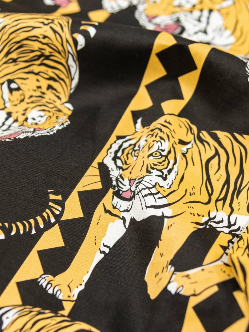 NEW ARRIVALS Samurai Jeans SSA22-HT One Hundred Tiger Shirt Black 19 NEW ARRIVALS Samurai Jeans SSA22-HT One Hundred Tiger Shirt Black