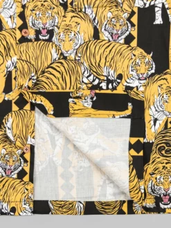 NEW ARRIVALS Samurai Jeans SSA22-HT One Hundred Tiger Shirt Black 35 NEW ARRIVALS Samurai Jeans SSA22-HT One Hundred Tiger Shirt Black