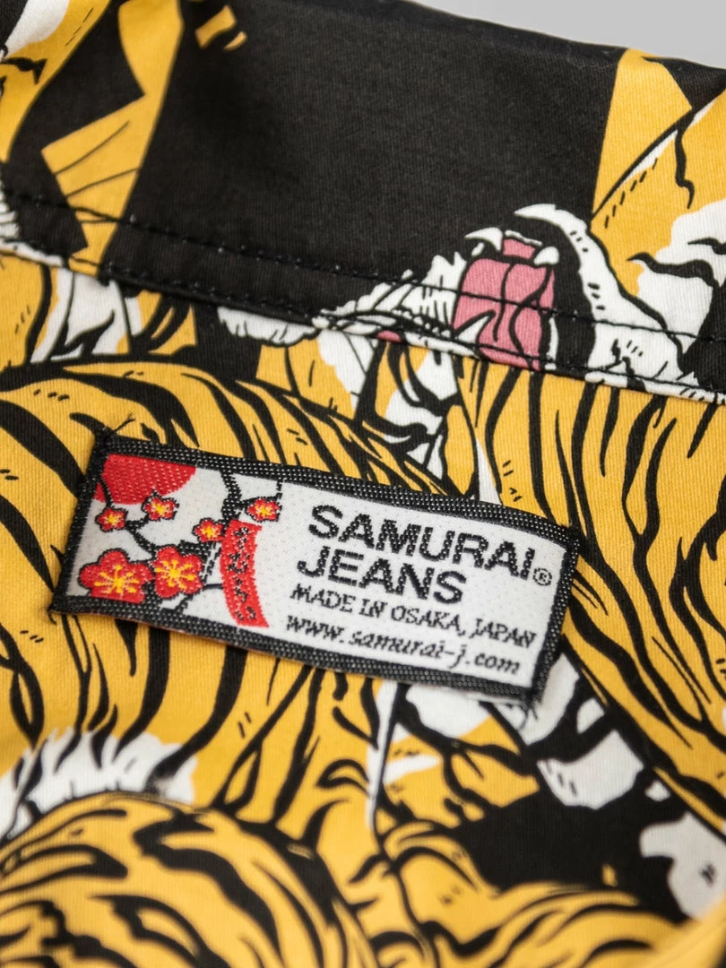 NEW ARRIVALS Samurai Jeans SSA22-HT One Hundred Tiger Shirt Black 24 NEW ARRIVALS Samurai Jeans SSA22-HT One Hundred Tiger Shirt Black