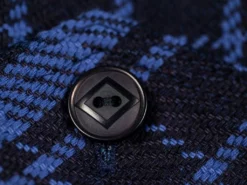 Samurai Jeans SIN21-01-OVS Rope Dyed Indigo Heavy Flannel Shirt Purple