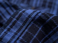 Samurai Jeans SIN21-01-OVS Rope Dyed Indigo Heavy Flannel Shirt Purple