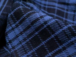 Samurai Jeans SIN21-01-OVS Rope Dyed Indigo Heavy Flannel Shirt Purple