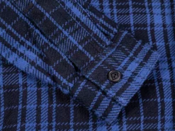 Samurai Jeans SIN21-01-OVS Rope Dyed Indigo Heavy Flannel Shirt Purple