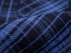 Samurai Jeans SIN21-01-OVS Rope Dyed Indigo Heavy Flannel Shirt Purple