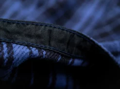 Samurai Jeans SIN21-01-OVS Rope Dyed Indigo Heavy Flannel Shirt Purple