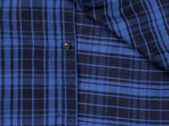 Samurai Jeans SIN21-01-OVS Rope Dyed Indigo Heavy Flannel Shirt Purple