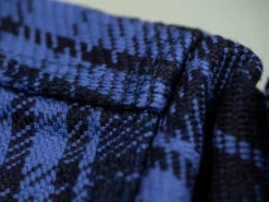 Samurai Jeans SIN21-01-OVS Rope Dyed Indigo Heavy Flannel Shirt Purple