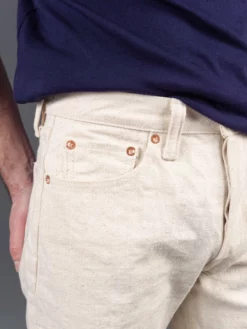 Samurai Jeans S710SC-KI Japanese Cotton Ecru 18oz Slim Straight Jeans