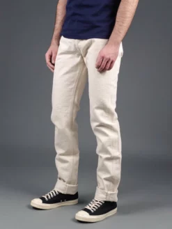 Samurai Jeans S710SC-KI Japanese Cotton Ecru 18oz Slim Straight Jeans