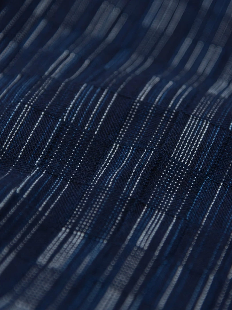 NEW ARRIVALS Samurai Jeans SOS22-S03 Natural Indigo Ichimatsu Shirt Shima 12 NEW ARRIVALS Samurai Jeans SOS22-S03 Natural Indigo Ichimatsu Shirt Shima