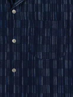 NEW ARRIVALS Samurai Jeans SOS22-S03 Natural Indigo Ichimatsu Shirt Shima 33 NEW ARRIVALS Samurai Jeans SOS22-S03 Natural Indigo Ichimatsu Shirt Shima