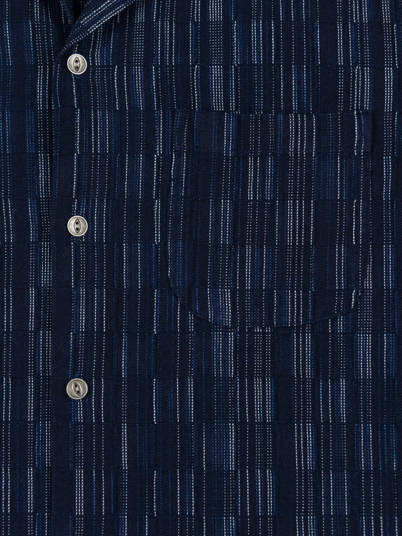 NEW ARRIVALS Samurai Jeans SOS22-S03 Natural Indigo Ichimatsu Shirt Shima 13 NEW ARRIVALS Samurai Jeans SOS22-S03 Natural Indigo Ichimatsu Shirt Shima