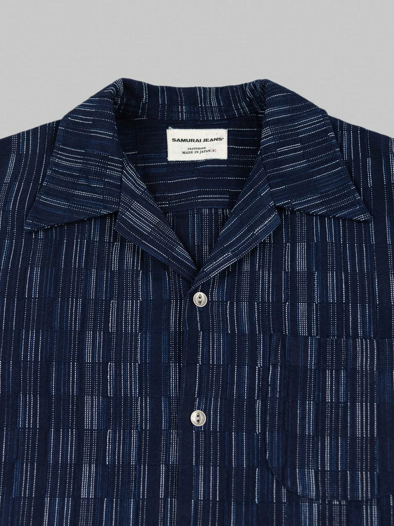NEW ARRIVALS Samurai Jeans SOS22-S03 Natural Indigo Ichimatsu Shirt Shima 14 NEW ARRIVALS Samurai Jeans SOS22-S03 Natural Indigo Ichimatsu Shirt Shima