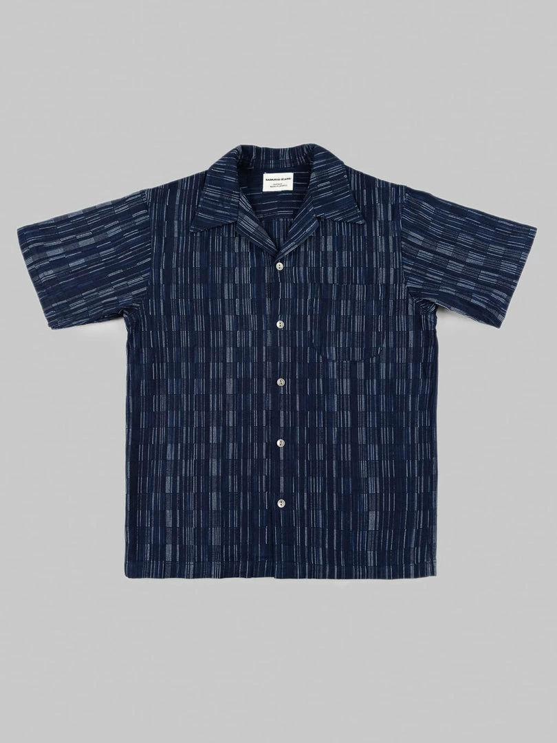 NEW ARRIVALS Samurai Jeans SOS22-S03 Natural Indigo Ichimatsu Shirt Shima 9 NEW ARRIVALS Samurai Jeans SOS22-S03 Natural Indigo Ichimatsu Shirt Shima