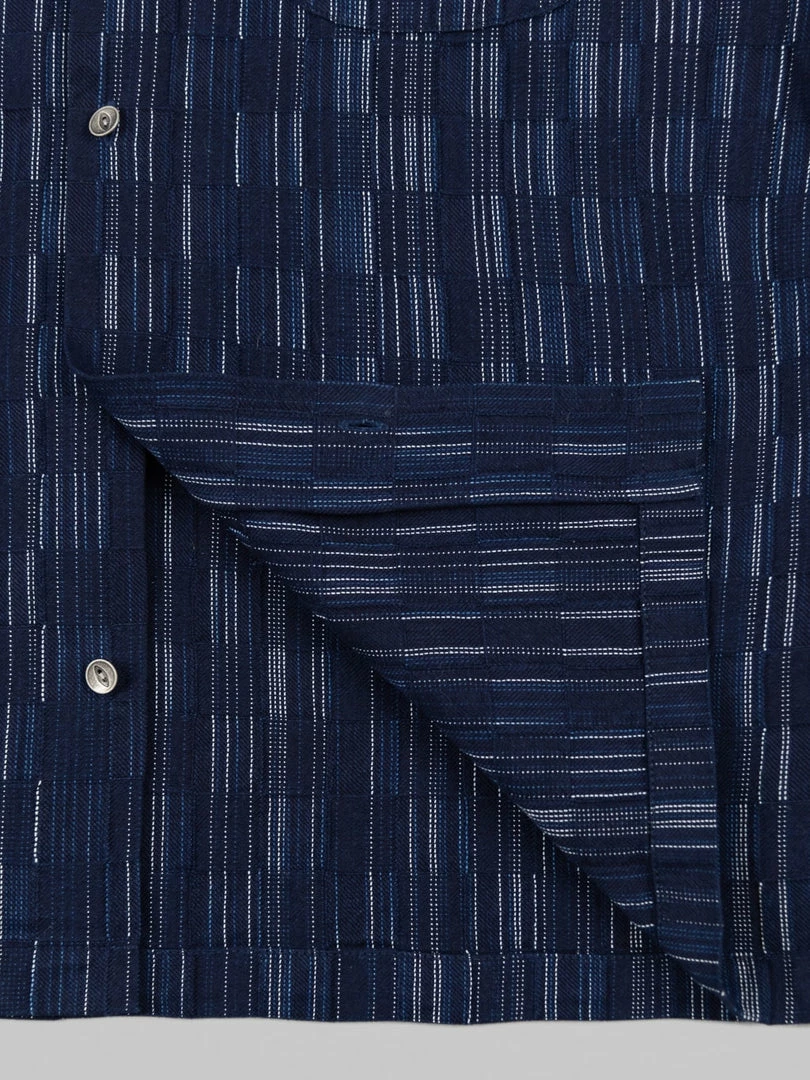 NEW ARRIVALS Samurai Jeans SOS22-S03 Natural Indigo Ichimatsu Shirt Shima 15 NEW ARRIVALS Samurai Jeans SOS22-S03 Natural Indigo Ichimatsu Shirt Shima