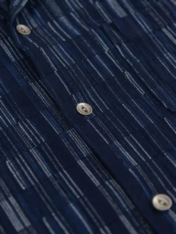 NEW ARRIVALS Samurai Jeans SOS22-S03 Natural Indigo Ichimatsu Shirt Shima 39 NEW ARRIVALS Samurai Jeans SOS22-S03 Natural Indigo Ichimatsu Shirt Shima