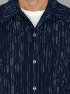 NEW ARRIVALS Samurai Jeans SOS22-S03 Natural Indigo Ichimatsu Shirt Shima 27 NEW ARRIVALS Samurai Jeans SOS22-S03 Natural Indigo Ichimatsu Shirt Shima