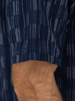 NEW ARRIVALS Samurai Jeans SOS22-S03 Natural Indigo Ichimatsu Shirt Shima 28 NEW ARRIVALS Samurai Jeans SOS22-S03 Natural Indigo Ichimatsu Shirt Shima