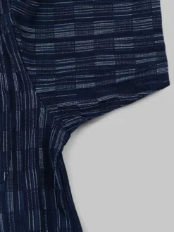 NEW ARRIVALS Samurai Jeans SOS22-S03 Natural Indigo Ichimatsu Shirt Shima 43 NEW ARRIVALS Samurai Jeans SOS22-S03 Natural Indigo Ichimatsu Shirt Shima