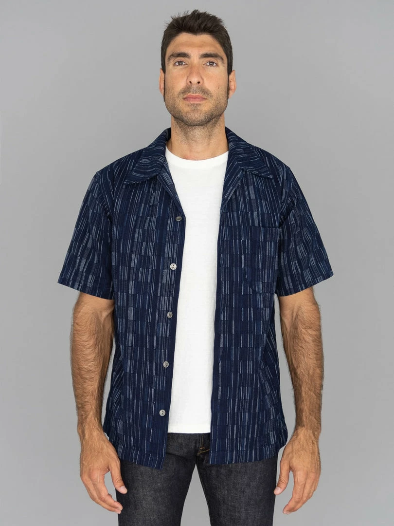 NEW ARRIVALS Samurai Jeans SOS22-S03 Natural Indigo Ichimatsu Shirt Shima 6 NEW ARRIVALS Samurai Jeans SOS22-S03 Natural Indigo Ichimatsu Shirt Shima