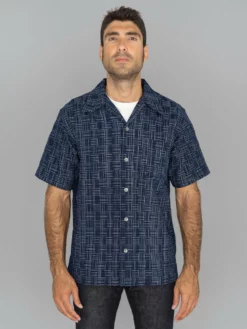 Samurai Jeans SOS22-S03 Natural Indigo Ichimatsu Shirt Koushi NEW ARRIVALS