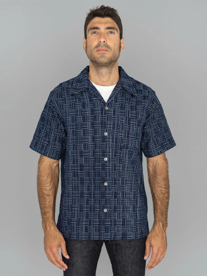 Samurai Jeans SOS22-S03 Natural Indigo Ichimatsu Shirt Koushi NEW ARRIVALS 4 Samurai Jeans SOS22-S03 Natural Indigo Ichimatsu Shirt Koushi NEW ARRIVALS