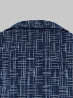 Samurai Jeans SOS22-S03 Natural Indigo Ichimatsu Shirt Koushi NEW ARRIVALS 40 Samurai Jeans SOS22-S03 Natural Indigo Ichimatsu Shirt Koushi NEW ARRIVALS