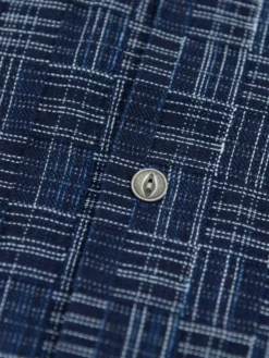 Samurai Jeans SOS22-S03 Natural Indigo Ichimatsu Shirt Koushi NEW ARRIVALS 36 Samurai Jeans SOS22-S03 Natural Indigo Ichimatsu Shirt Koushi NEW ARRIVALS