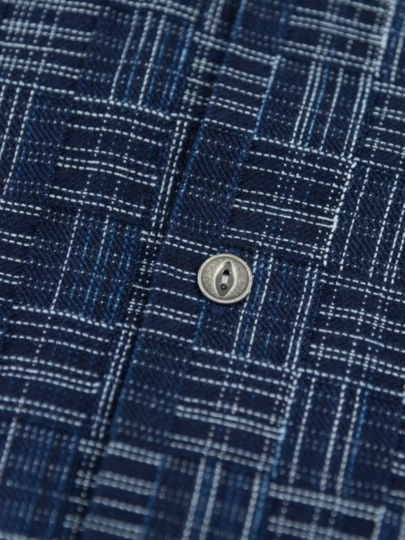 Samurai Jeans SOS22-S03 Natural Indigo Ichimatsu Shirt Koushi NEW ARRIVALS 16 Samurai Jeans SOS22-S03 Natural Indigo Ichimatsu Shirt Koushi NEW ARRIVALS