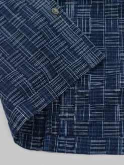 Samurai Jeans SOS22-S03 Natural Indigo Ichimatsu Shirt Koushi NEW ARRIVALS 39 Samurai Jeans SOS22-S03 Natural Indigo Ichimatsu Shirt Koushi NEW ARRIVALS