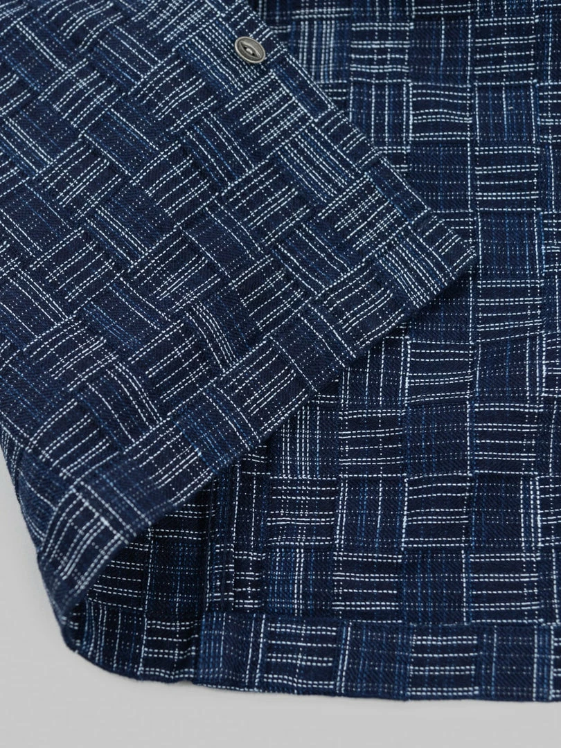 Samurai Jeans SOS22-S03 Natural Indigo Ichimatsu Shirt Koushi NEW ARRIVALS 19 Samurai Jeans SOS22-S03 Natural Indigo Ichimatsu Shirt Koushi NEW ARRIVALS