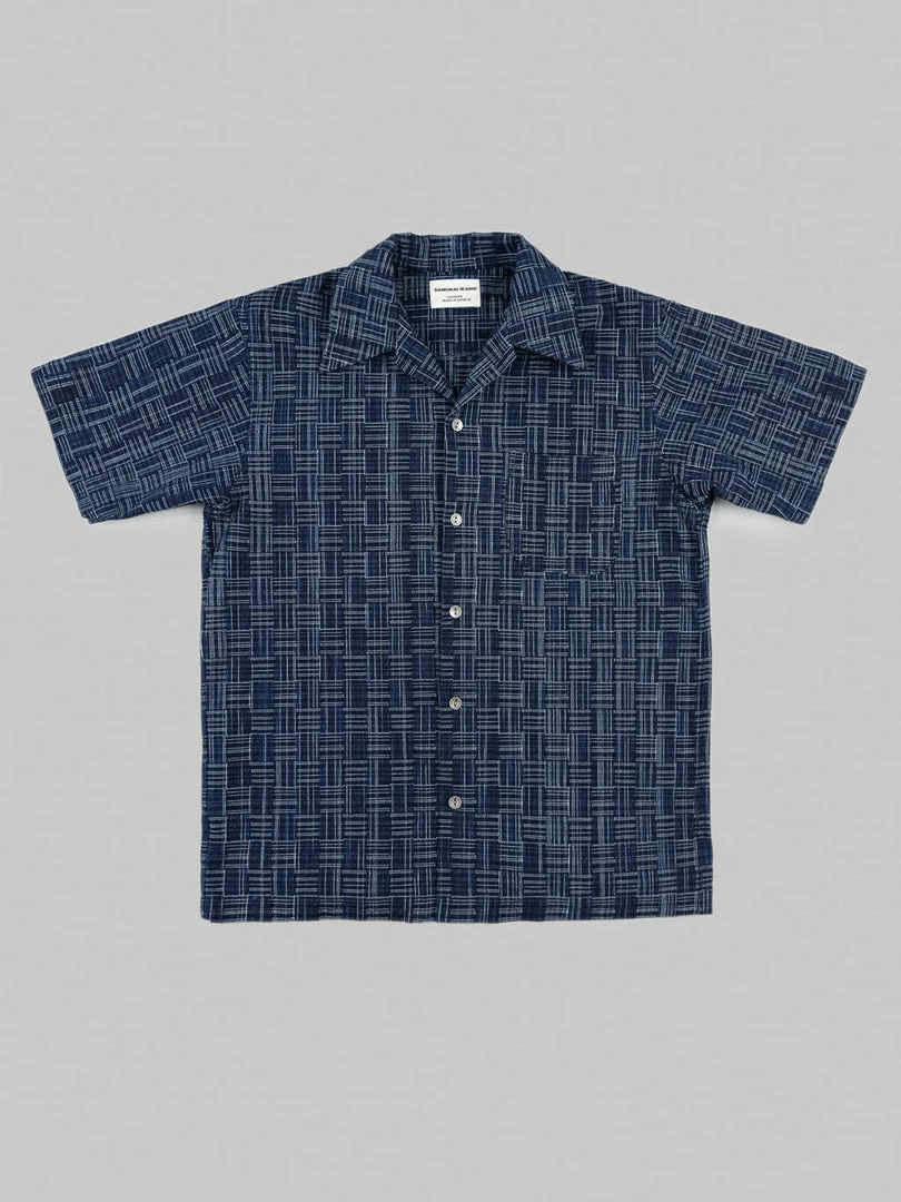 Samurai Jeans SOS22-S03 Natural Indigo Ichimatsu Shirt Koushi NEW ARRIVALS 3 Samurai Jeans SOS22-S03 Natural Indigo Ichimatsu Shirt Koushi NEW ARRIVALS
